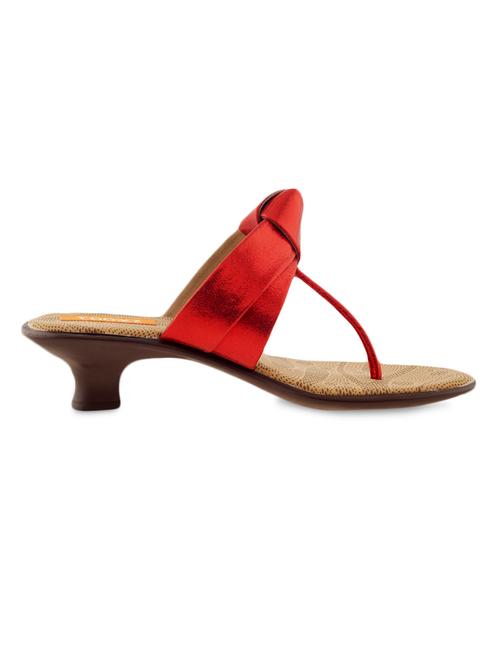 red knotted strap heels - 980731 - Very Small Image - 1