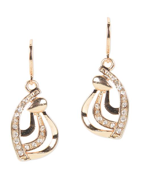 gold beautiful crystal earring - 981015 - Very Small Image - 1