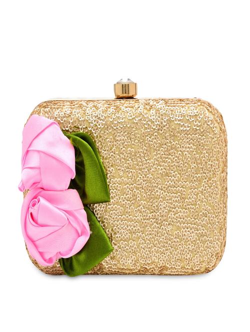 golden metal frame clutch - 9811493 - Very Small Image - 1