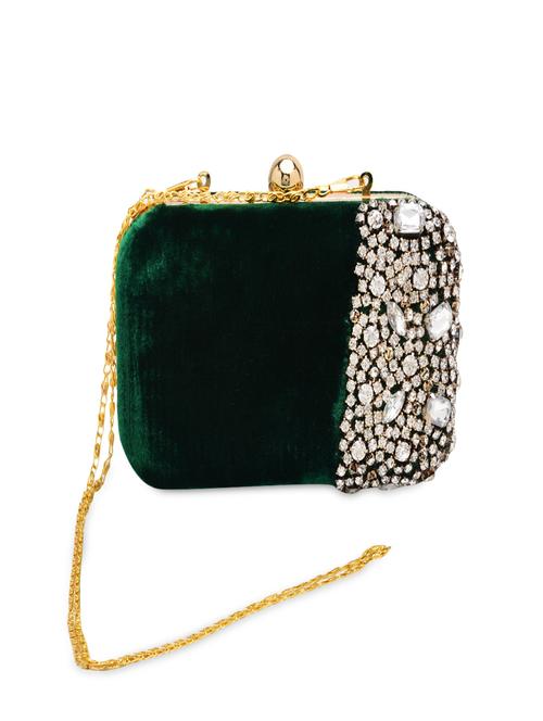 green metal frame clutch - 9811499 - Very Small Image - 1