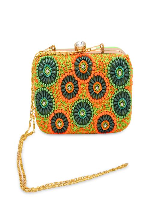 green metal frame clutch - 9811504 - Very Small Image - 1