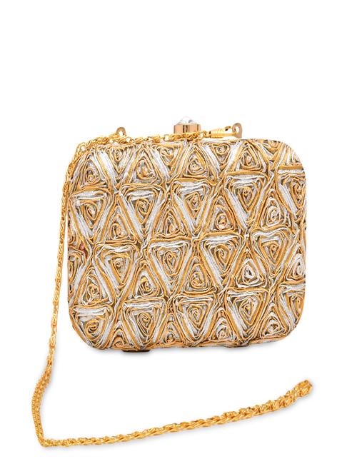 gold metal frame clutch - 9811512 - Very Small Image - 1