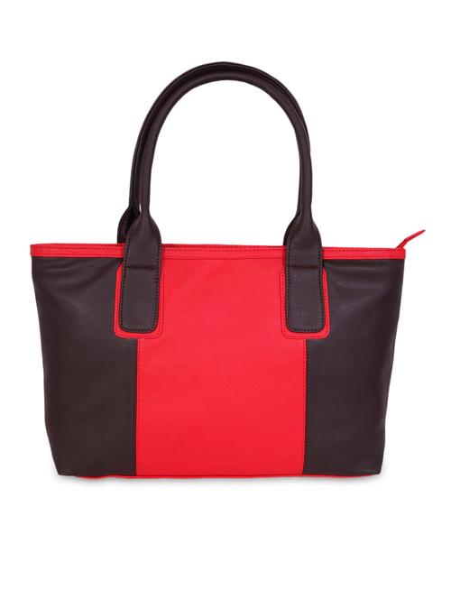 brown, red leatherette handbag - 9812963 - Very Small Image - 1