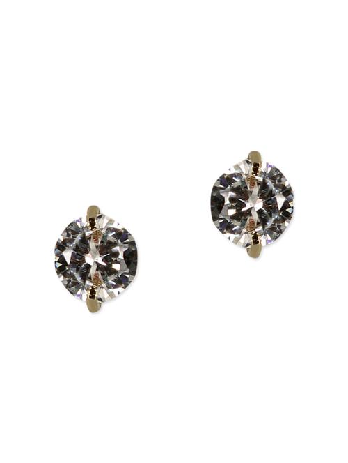 golden colored studs, embellished with stone work - 9813442 - Very Small Image - 1
