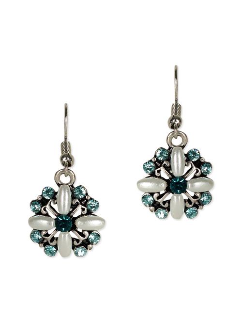 multi colored drop earring, embellished with stone work - 9813447 - Very Small Image - 1