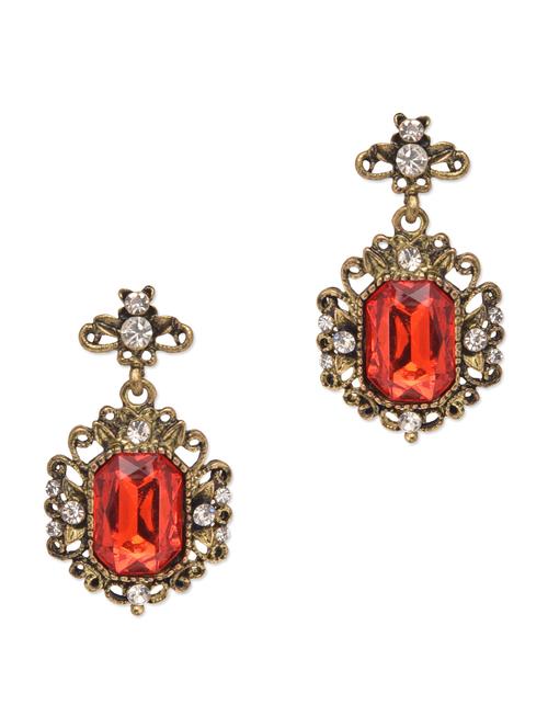 victorian square earring-red - 9814242 - Very Small Image - 1