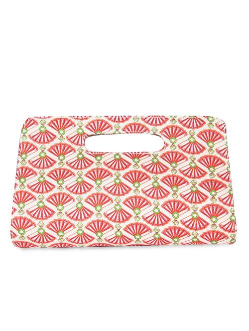 red green fans fabric clutch - 9817166 - Very Small Image - 1