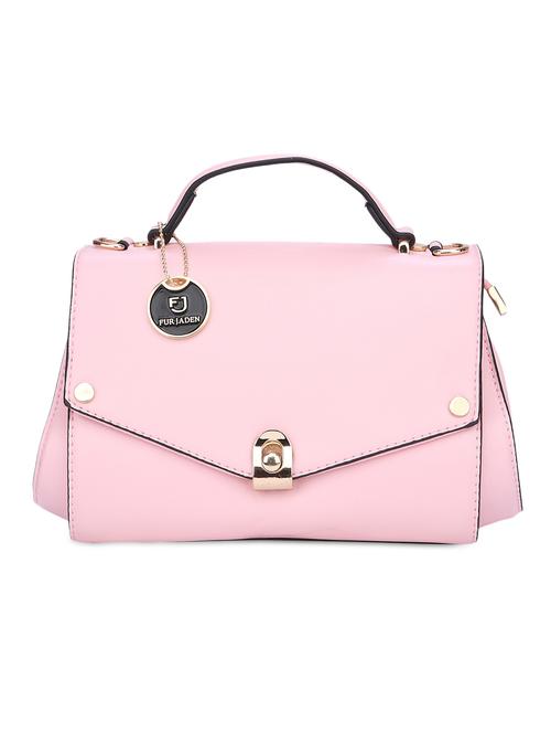 pink leatherette winged satchel - 9819498 - Very Small Image - 1