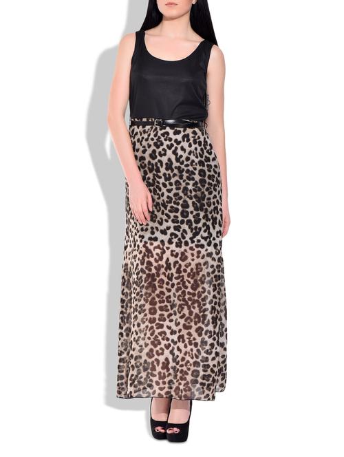 animal print belted dress - 9820318 - Very Small Image - 1