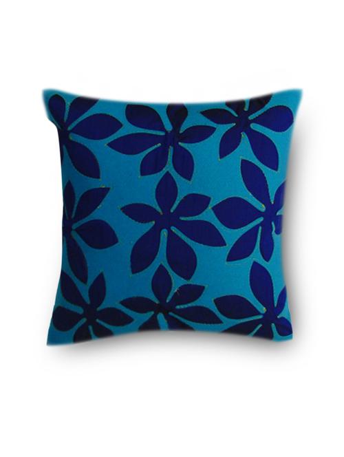 blue polyester cushion cover - 9821302 - Very Small Image - 1