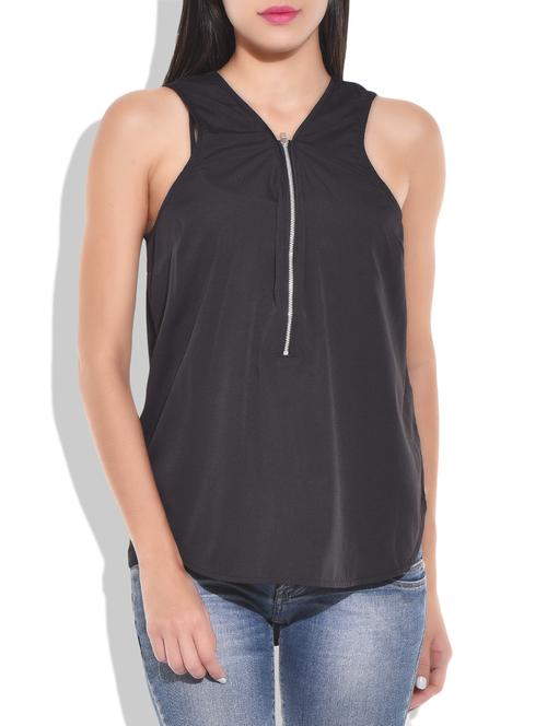 black colored, gather top - 9822122 - Very Small Image - 1