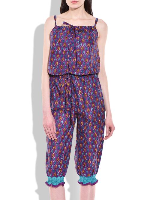 purple cotton jumpsuit - 9827558 - Very Small Image - 1