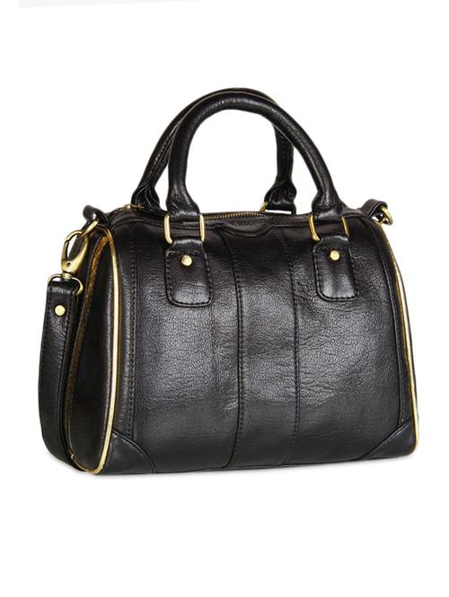 black and gold leatherette hand bag - 9827680 - Very Small Image - 1