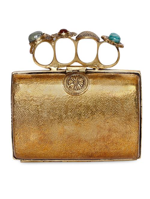 gold metal clutch - 9830188 - Very Small Image - 1