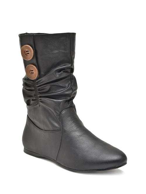 black synthetic leather boot - 9833048 - Very Small Image - 1