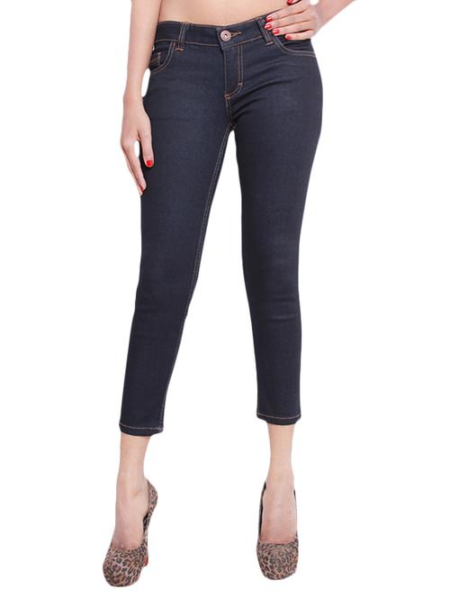 blue cotton denim plain jeans - 9834886 - Very Small Image - 1