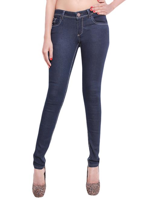 blue cotton denim plain jeans - 9834890 - Very Small Image - 1