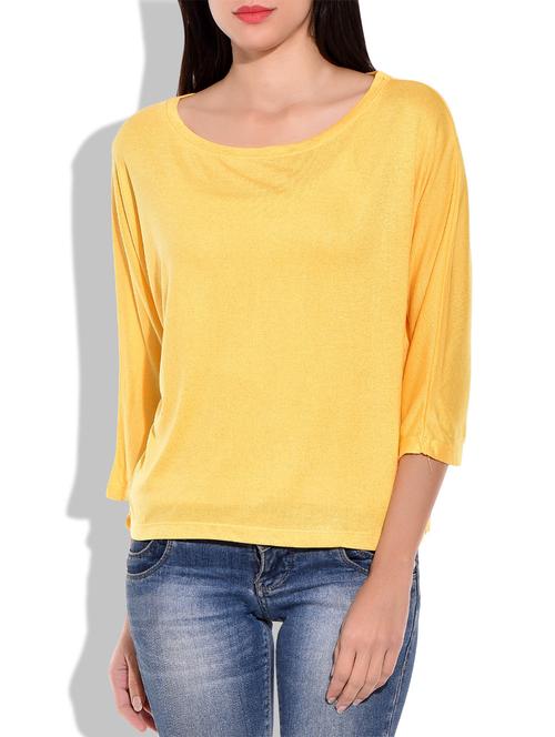 yellow cotton knit top - 9839032 - Very Small Image - 1