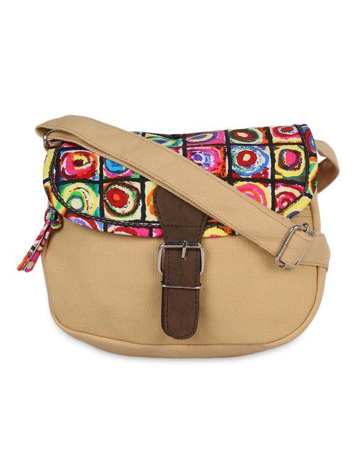 multi printed cotton sling bag - 9840865 - Very Small Image - 1