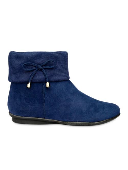 blue ankle length boot with lace bow - 985374 - Very Small Image - 1