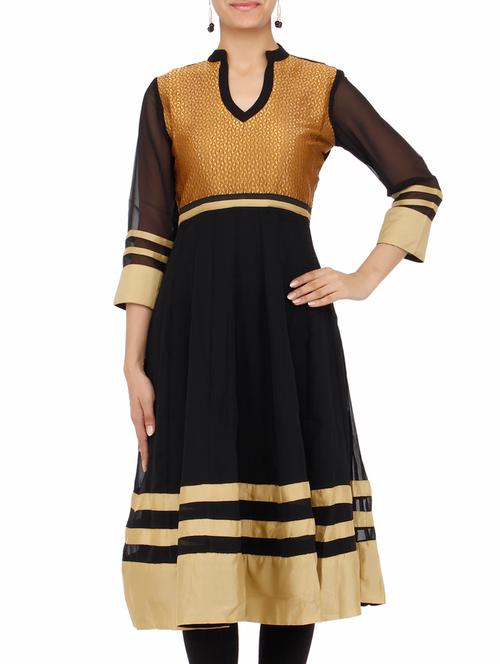black georgette kurta - 9863175 - Very Small Image - 1