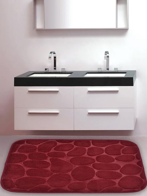 multicolor microfiber printed long bath mat - 9864302 - Very Small Image - 1