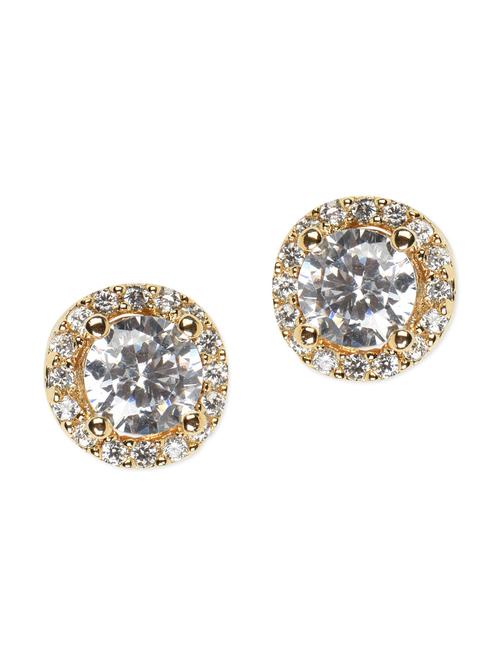 golden circular alloy studded earring - 987391 - Very Small Image - 1