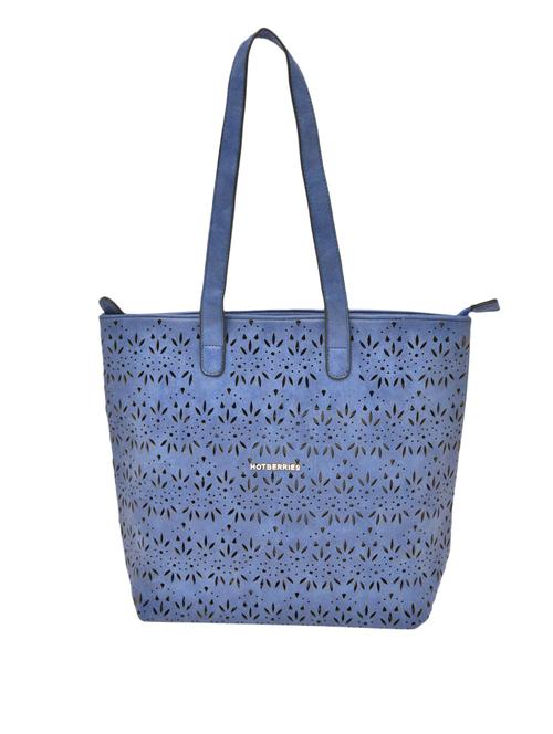 blue leatherette handbag - 9874595 - Very Small Image - 1