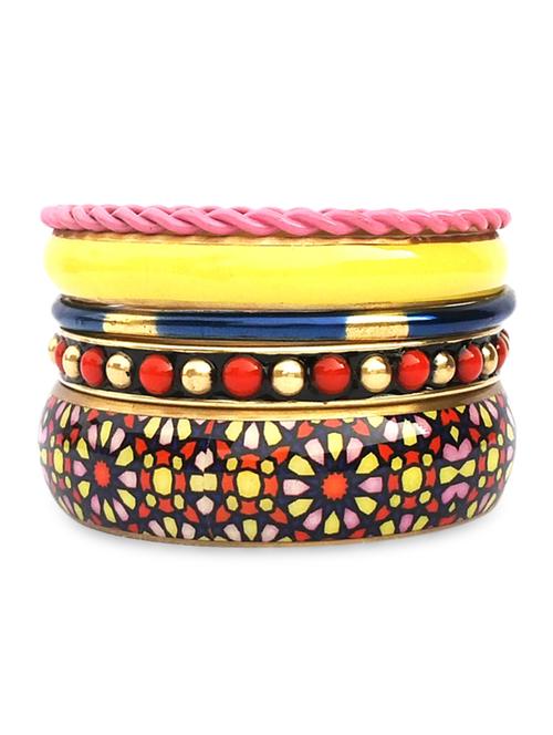 multicolor metallic bangles set - 9878819 - Very Small Image - 1