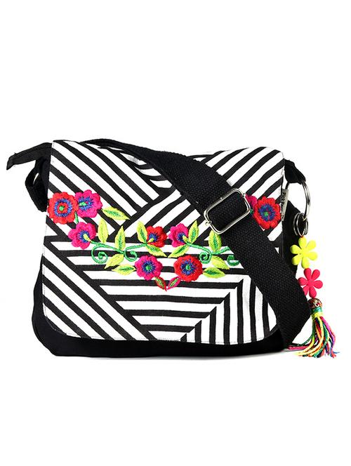 black canvas sling bag - 9879846 - Very Small Image - 1