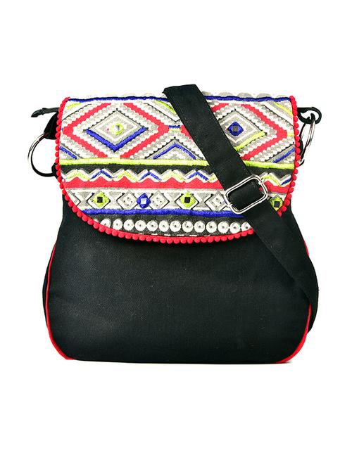 black canvas sling bag - 9879848 - Very Small Image - 1