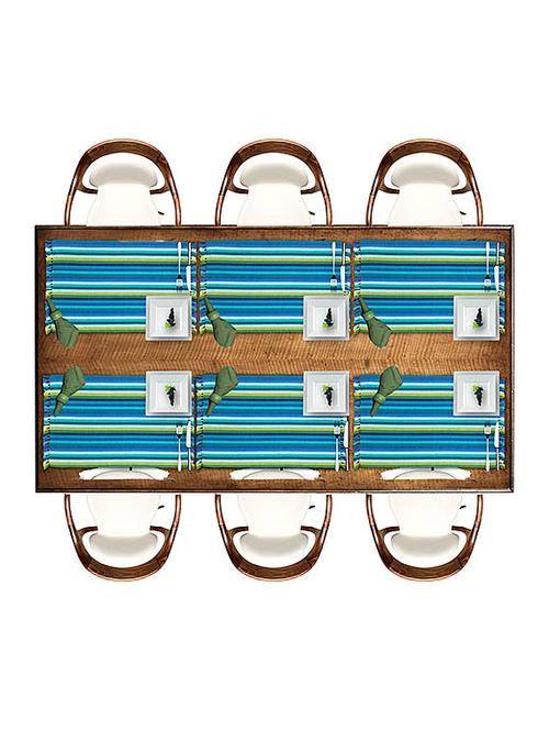 blue cotton table mat set - 9881926 - Very Small Image - 1