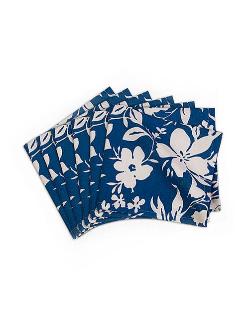 blue cotton napkin set - 9881930 - Very Small Image - 1