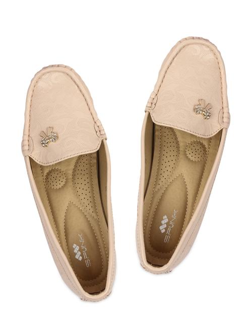 beige leatherette loafers - 9883858 - Very Small Image - 1