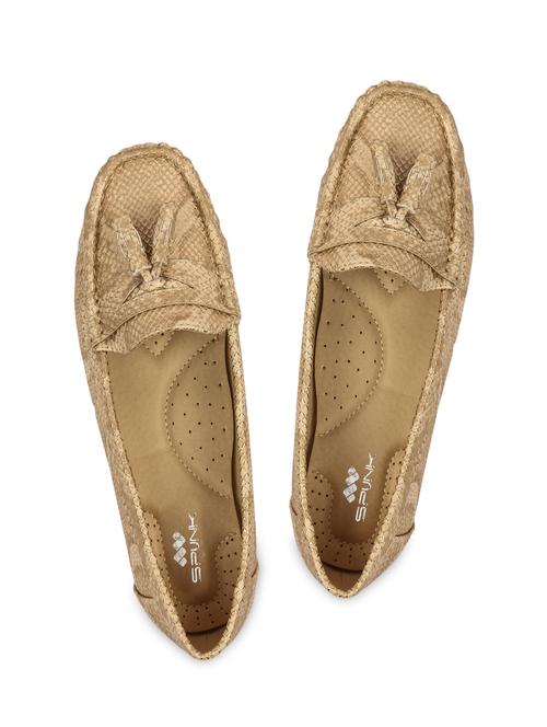gold leatherette loafers - 9883900 - Very Small Image - 1