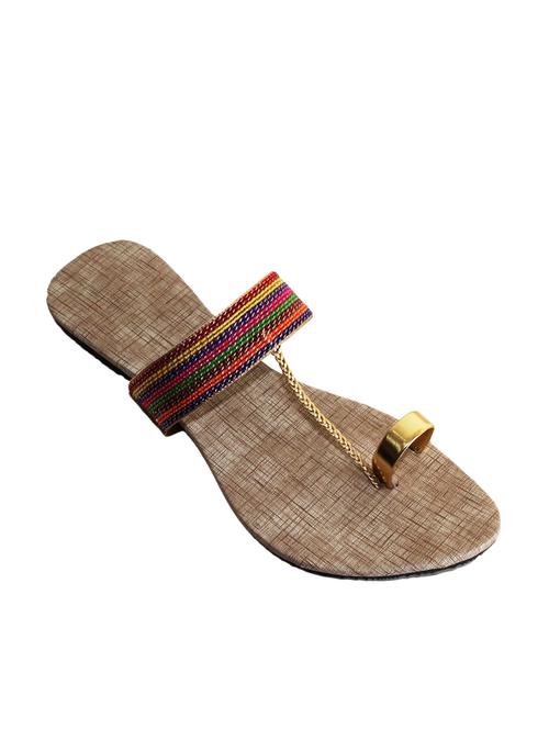 gold leatherette sandal - 9889529 - Very Small Image - 1