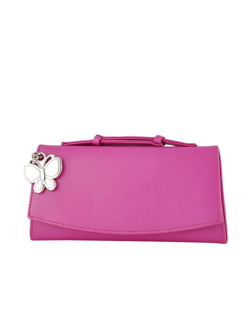 pink leatherette clutch - 9899518 - Very Small Image - 1