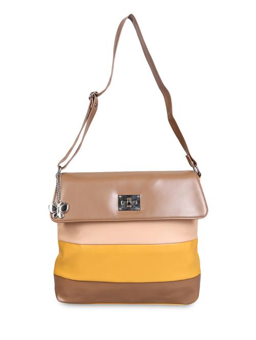 Multi coloured Leatherette color block handbag - 9899707 - Very Small Image - 1