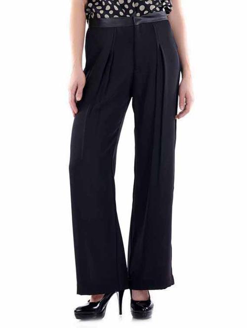 black double-pleated pants - 989986 - Very Small Image - 1