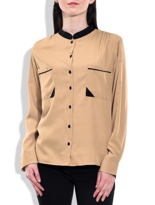 beige polyester shirt - 9900112 - Very Small Image - 1