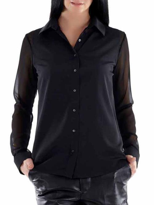 black sheer shirt - 990017 - Very Small Image - 1