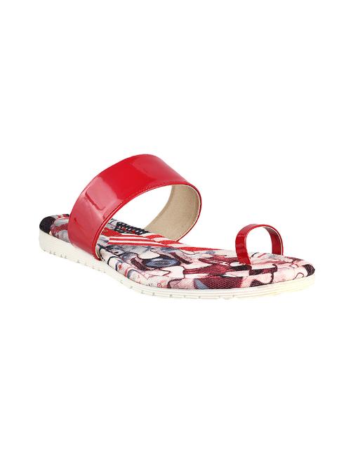 red leatherette sandals - 9900712 - Very Small Image - 1