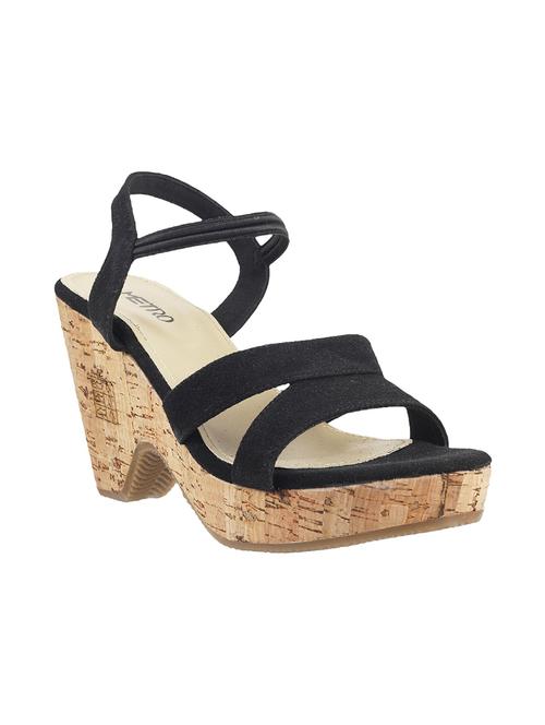 black leatherette wedge - 9900918 - Very Small Image - 1