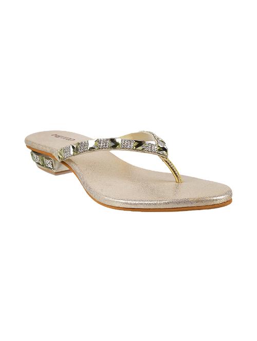 gold leatherette sandals - 9901087 - Very Small Image - 1