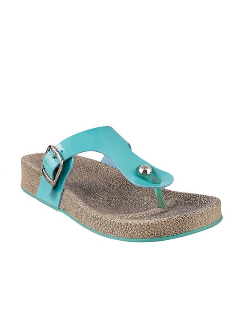 green Leatherette sandals - 9902503 - Very Small Image - 1