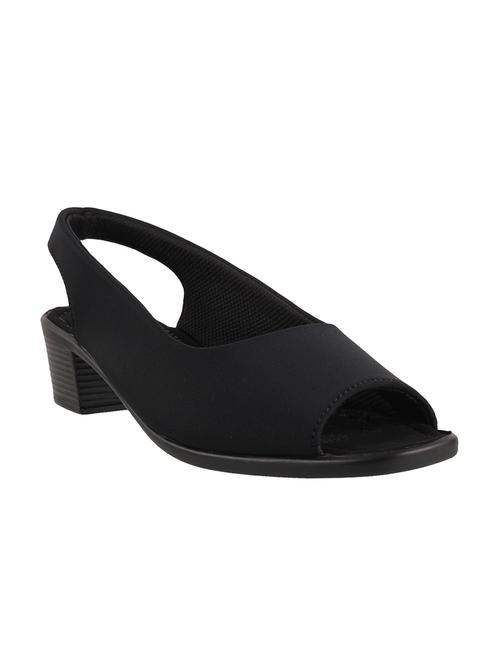 black leatherette sandals - 9902596 - Very Small Image - 1