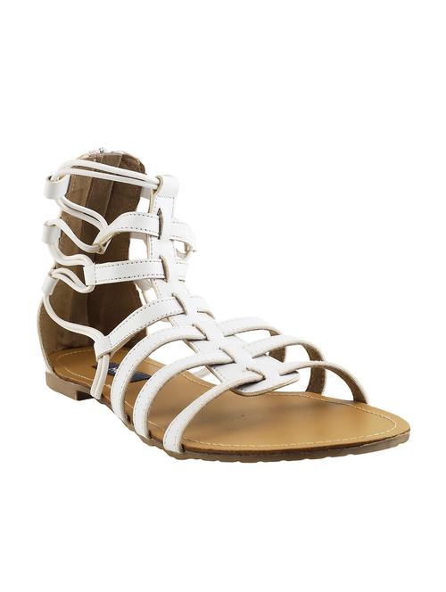 white leatherette sandals - 9902618 - Very Small Image - 1