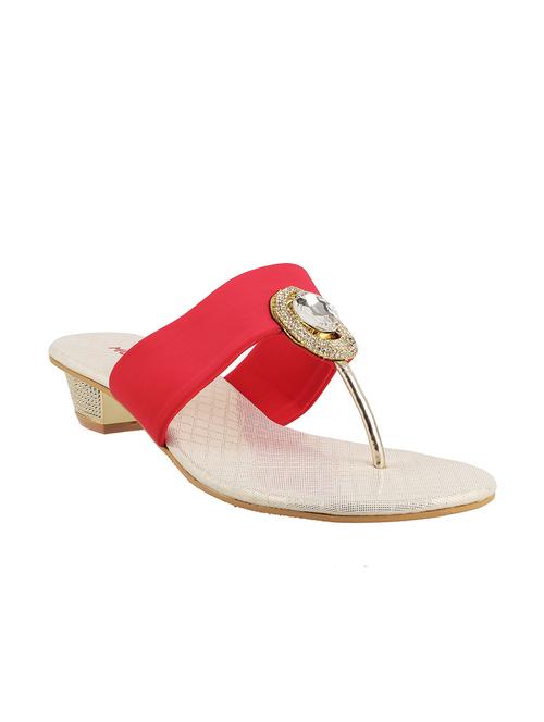 red Leatherette sandals - 9902800 - Very Small Image - 1