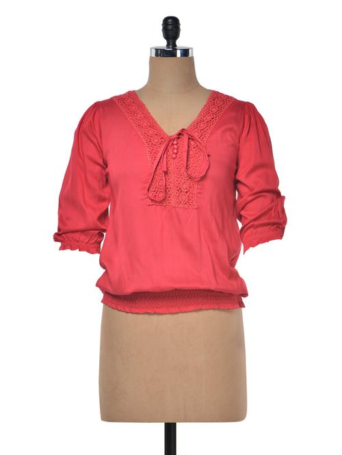 v neck threequater sleeve top - 990366 - Very Small Image - 1