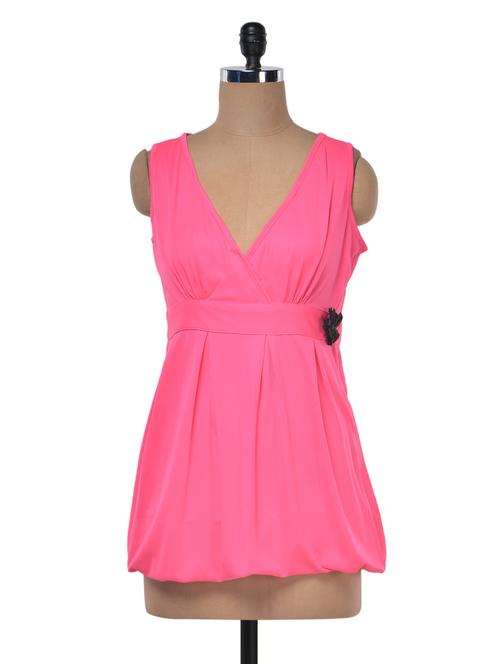 sleevless v neck mini dress - 990401 - Very Small Image - 1